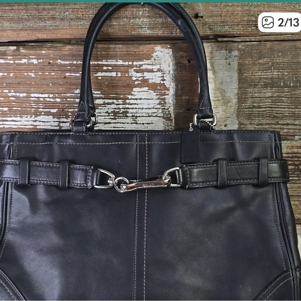 Coach- leather handbag, CLEAN - Picture 9 of 9